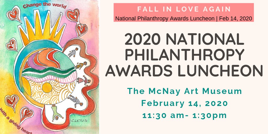 The 2020 Awards Luncheon will be held at the McNay Art Museum on February 14, 2020, from 11:30 a.m. to 1:30 p.m.